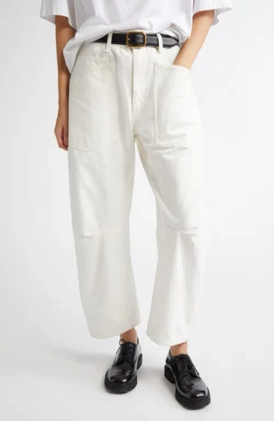 Nili Lotan Shon Barrel Leg Jeans In Cream