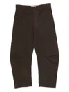 Nili Lotan Shon Barrel-leg Trousers In Brown