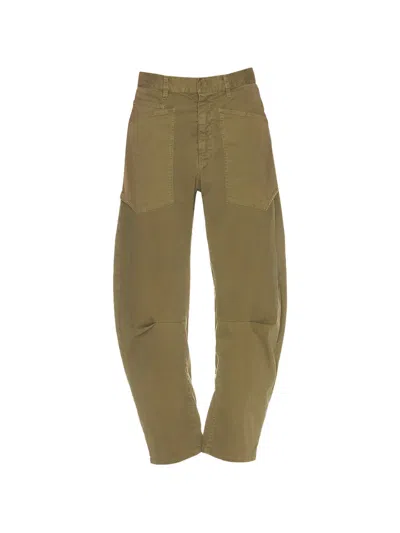 Nili Lotan Shon Barrel-leg Trousers In Green