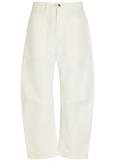Nili Lotan Shon Barrel-leg Jeans In Neutral