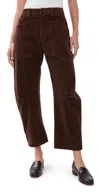 Nili Lotan Shon Cotton-blend Corduroy Tapered Pants In Brown