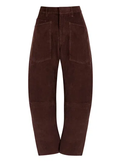 Nili Lotan Shon Corduroy Trousers In Red
