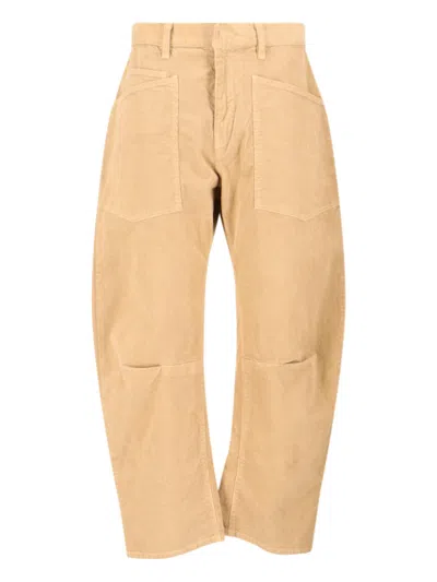 Nili Lotan 'shon' Corduroy Wide Pants In Yellow