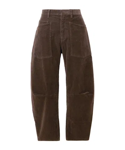 NILI LOTAN SHON COTTON-BLEND CORDUROY TAPERED PANTS