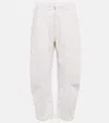 Nili Lotan Shon Barrel Jeans In Cream In Eggshell