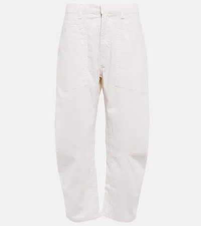 Nili Lotan Shon Barrel Jeans In Cream In White