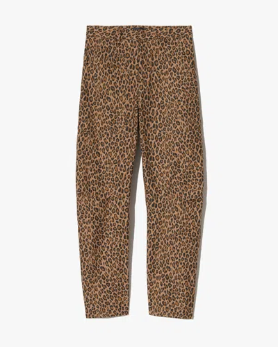 Nili Lotan Shon Cotton Pant In Animal Print