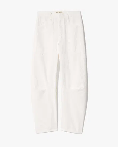 Nili Lotan Shon Cotton Pant In White