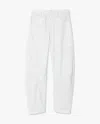 Nili Lotan Shon Cotton And Linen-blend Twill Tapered Pants In White