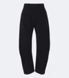 Nili Lotan Shon Cotton-blend Corduroy Barrel-leg Jeans In Black