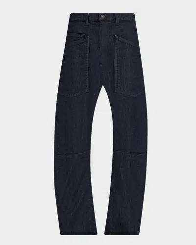 Nili Lotan Shon Cropped Jeans In Purple