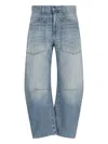 Nili Lotan 'shon' Curved Jeans In Blue