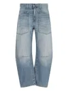 Nili Lotan 'shon' Curved Jeans In Blue