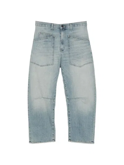 Nili Lotan Shon Dart-detail Jeans In Blue