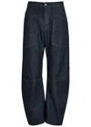 Nili Lotan Shon Darted Barrel-leg Jeans In Animal Print