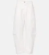 Nili Lotan Shon High-rise Barrel-leg Jeans In Cream