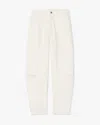 Nili Lotan Shon Cotton-blend Twill Tapered Pants In White