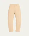 Nili Lotan Shon Mid-rise Cropped Pants In Neutral