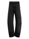 Nili Lotan Shon Mid-rise Barrel-leg Jeans In Black