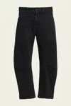 Nili Lotan Shon Pant In Carbon In Black