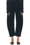 Nili Lotan Shon Mid-rise Cropped Pants In Dark Navy