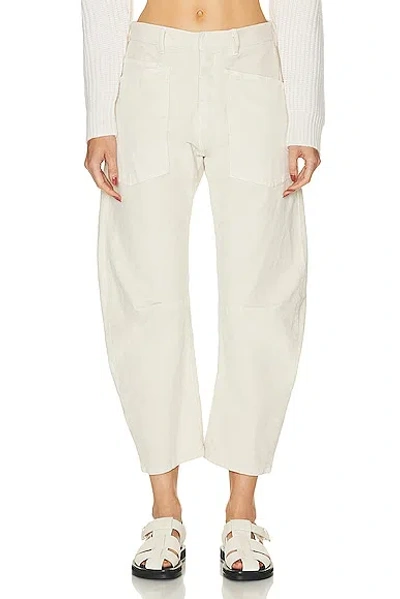 Nili Lotan Shon Barrel Jeans In Cream In White