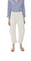 Nili Lotan Shon Cotton Balloon Pants In Ivory