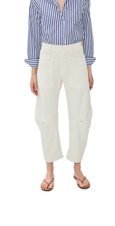 Nili Lotan Shon Cotton Balloon Pants In Ivory