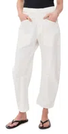 Nili Lotan Shon Cotton And Linen-blend Twill Tapered Pants In White