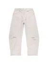 Nili Lotan Shon Cotton And Linen-blend Twill Tapered Pants In White