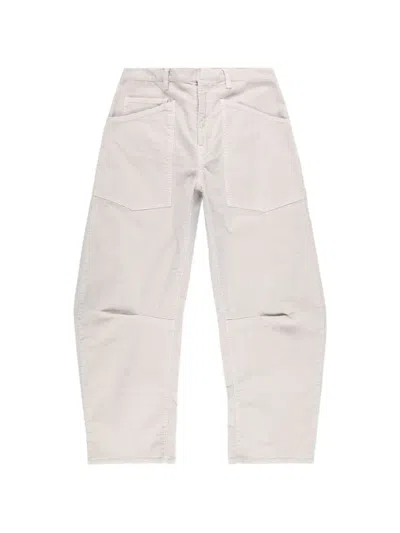 Nili Lotan Shon Patch-pocket Corduroy Trousers In Metallic