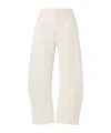 Nili Lotan Shon Pleat Detail Track Pants In White