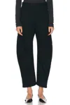 Nili Lotan Shon Mid-rise Cropped Pants In Distressed Black