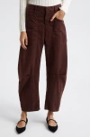 Nili Lotan Shon Mid-rise Cropped Pants In Merlot