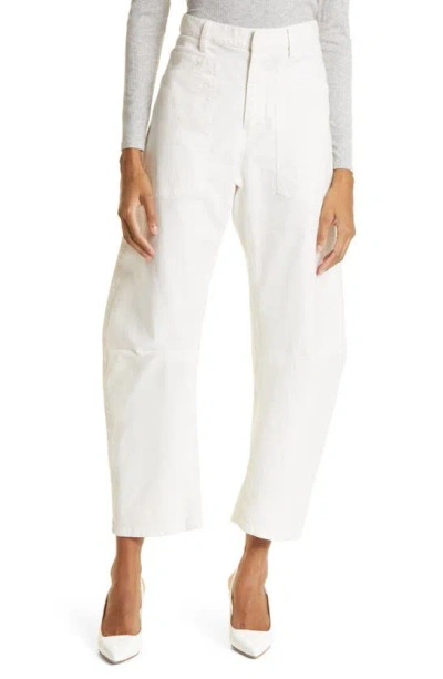 Nili Lotan Shon Stretch Cotton Pants In White