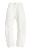 Nili Lotan Shon High-rise Barrel-leg Jeans In Ivory