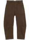 Nili Lotan Shon Cotton-blend Corduroy Tapered Pants In Braun