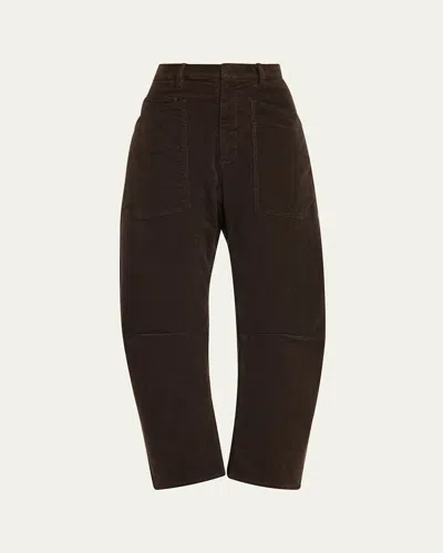 Nili Lotan Shon Wide-leg Pants In Brown