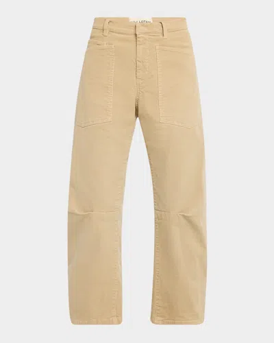Nili Lotan Shon Wide-leg Pants In Brown