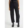 Nili Lotan Shon Virgin Wool Barrel-leg Pants In Black