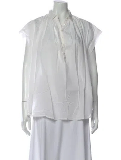 Pre-owned Nili Lotan Short Sleeve Blouse In Neutral