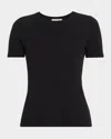 Nili Lotan Short-sleeve Fitted T-shirt In Black
