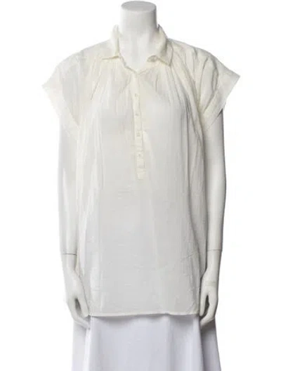 Pre-owned Nili Lotan Short Sleeve Tunic In Neutral