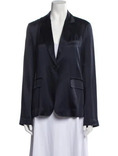 Pre-owned Nili Lotan Silk Blazer In Blue
