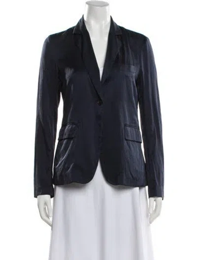 Pre-owned Nili Lotan Silk Blazer In Blue