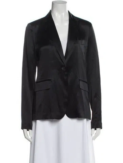 Pre-owned Nili Lotan Silk Blazer In Gray