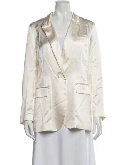 Pre-owned Nili Lotan Silk Blazer In Neutral