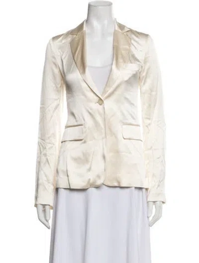 Pre-owned Nili Lotan Silk Blazer In Neutrals