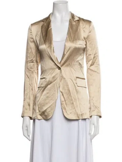Pre-owned Nili Lotan Silk Blazer In Neutrals