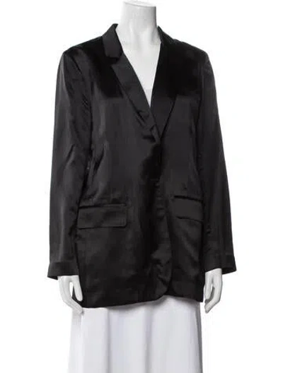 Pre-owned Nili Lotan Silk Blazer W/ Tags In Black